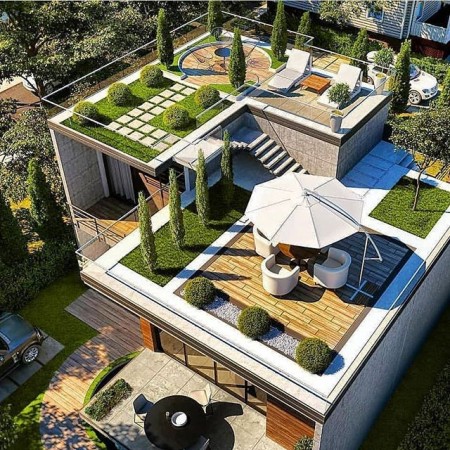 Landscape Architecture - Roof Garden Design and Implementation - Landscaping - Roof Garden Isolation