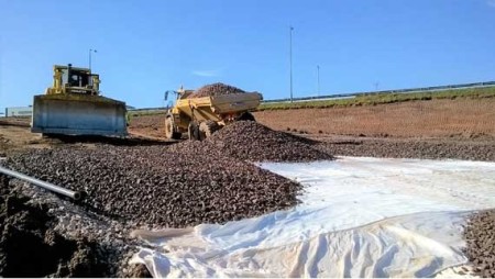 Needle non-woven geotextile of pp and polyester fibers up to 1000 grams