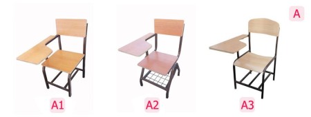 Student chairs and filing cabinets