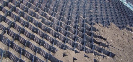 Sales of geocells, production, design and implementation of geocells (slope stabilization)