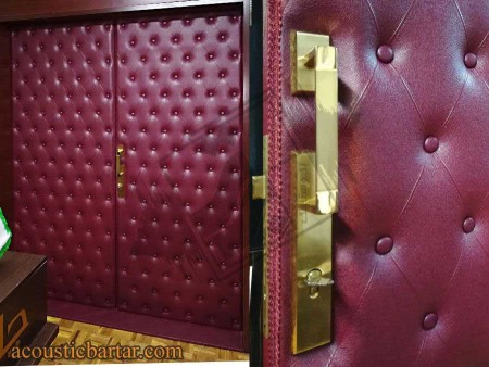 ساخت درب آکوستیک ضدصدا چرمی و لمسه کاری درب