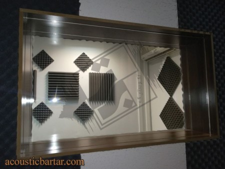 Design, sale and installation of sound studio visor glass