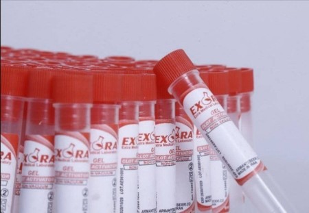 Gelled blood collection tube