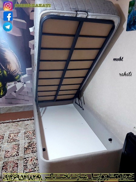 تخت باکس یک نفره هتلی | تختخواب جک دار