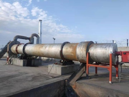 Rotary kiln with all used equipment active