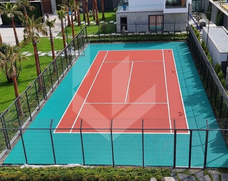 Construction of hard acrylic tennis court