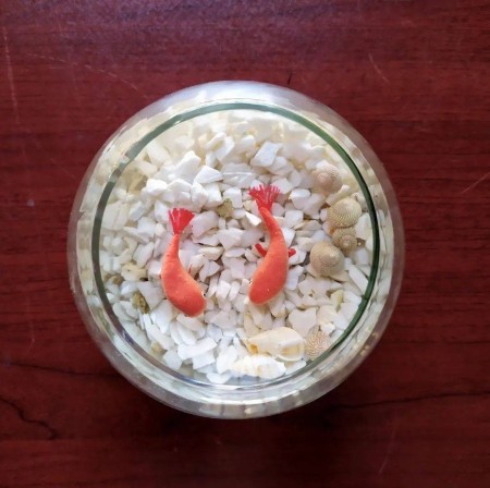 Resin fish for Haft Sin table