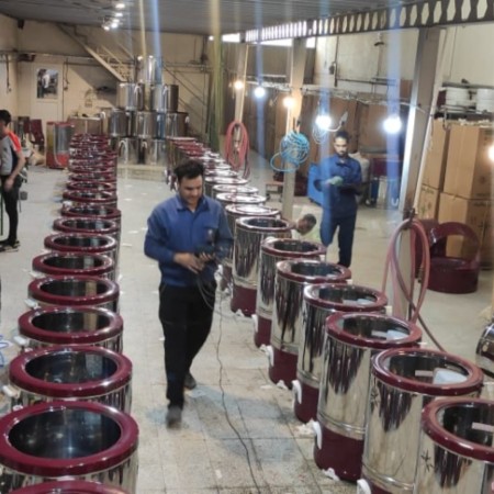 ماشین لباسشویی و پتوشور30 کیلویی دو تسمه نیم تنه رنگی حجازی مشهد