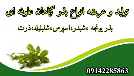 Export of alfalfa seeds, sale of alfalfa seeds and other fodder seeds