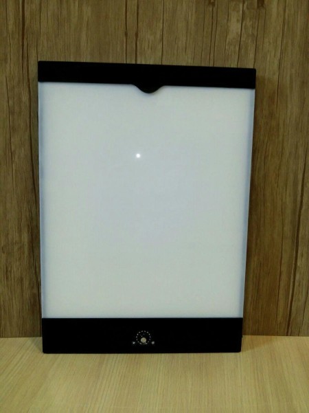 Radiology negatoscope, radiation danger light