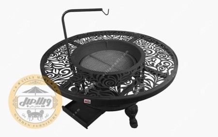Gas charcoal fire pit