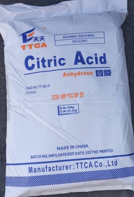 Dry citric acid