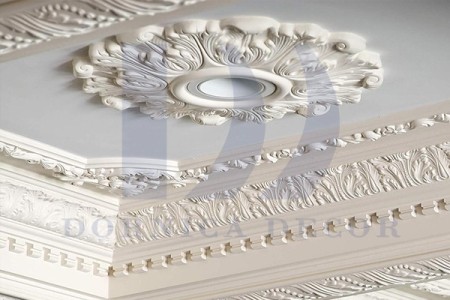 Throat plastering and hidden light of Dernica decor polyurethane