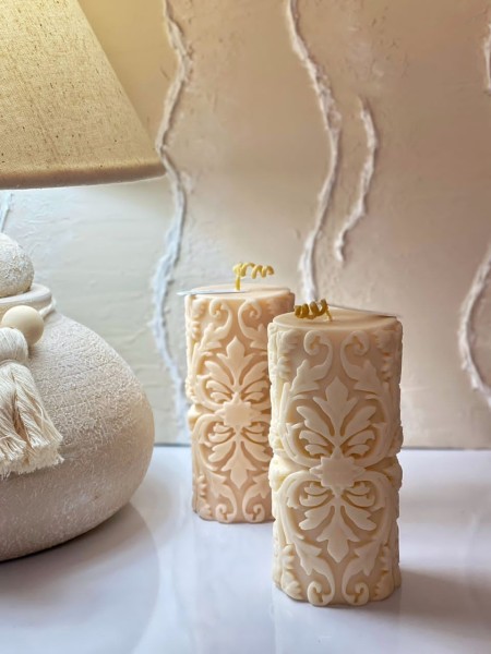 Candle inlaid design