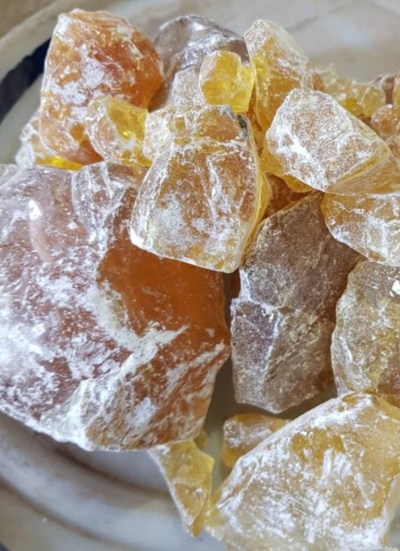 Castor oil, coconut, glycerin and gam resin/caliphon