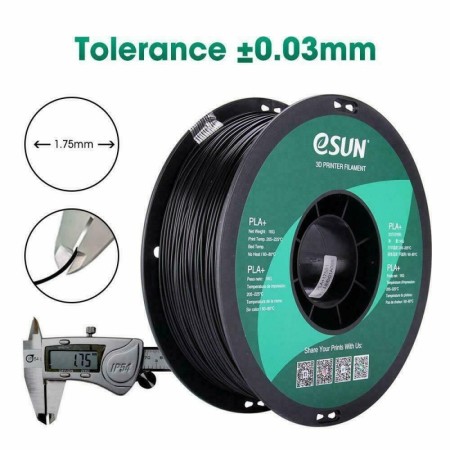 فیلامنت پرینتر سه بعدی PLA پلاس مشکی eSUN