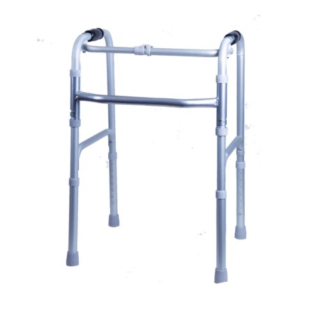 Folding aluminum walker with wheels