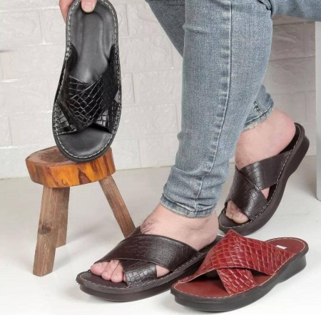 Export of natural leather sandals