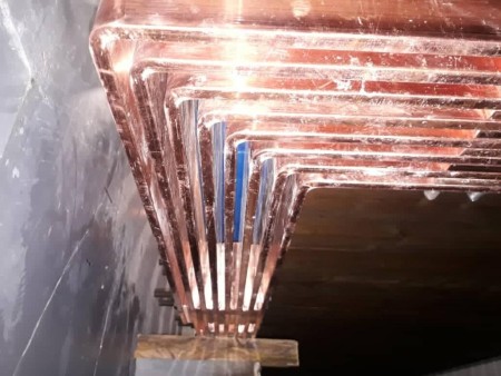 Bending, cutting and drilling of copper ingots