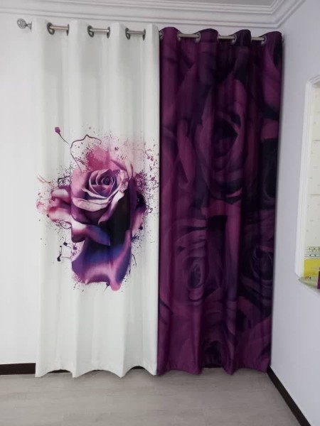 Curtain printing of desired design
