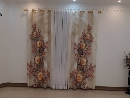 Curtain printing of desired design