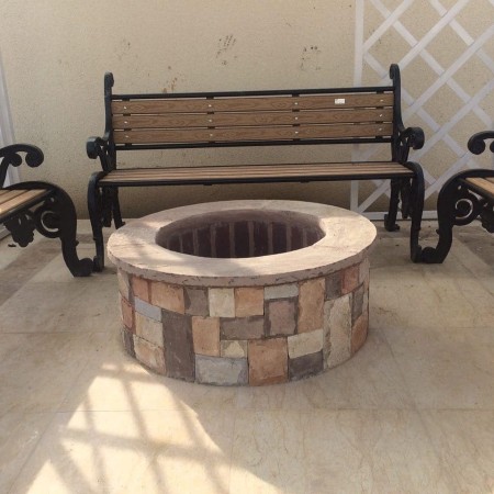 Barbecue fireplace fire temple