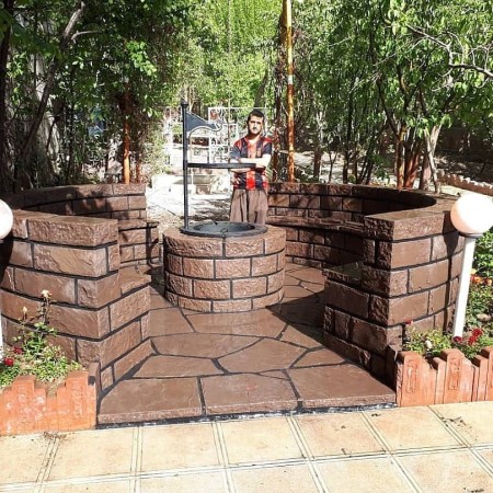 Barbecue fireplace fire temple