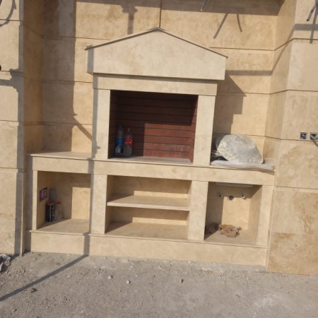 Carcass stone for the facade of Damavand grill