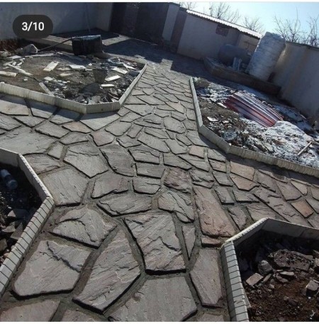 سنگ لا شه اجرای سنگ میگو.ن رنگ مشکی دماوند قادری