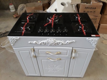 Gas stove with cabinet