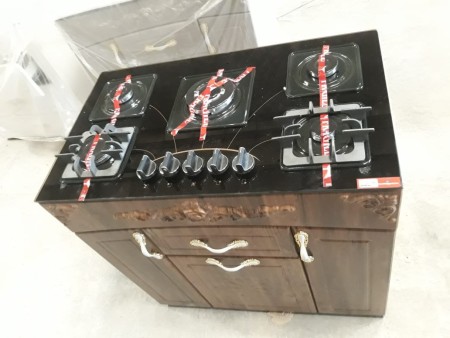 Gas stove with cabinet