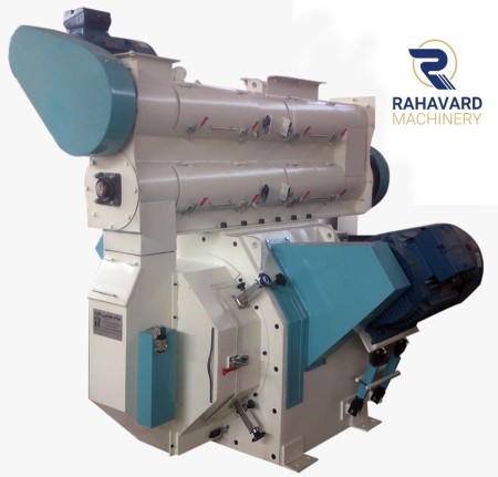 Pellet press machine for production of livestock, poultry and aquatic feed