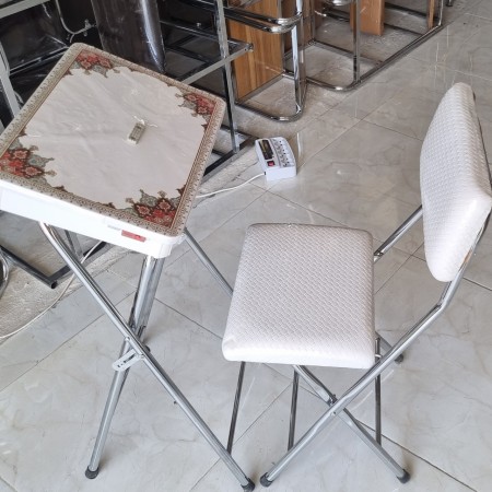 Boxed folding prayer table and chair