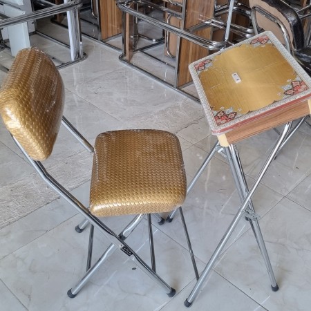 Boxed folding prayer table and chair