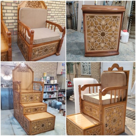 منبر تمام چوب راش تولید کننده منبر آماده