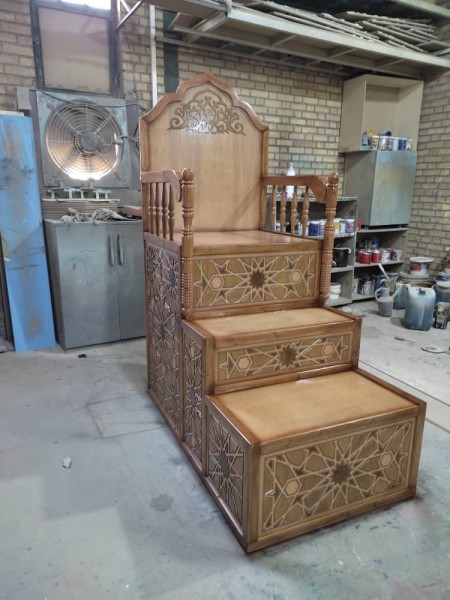 منبر تمام چوب راش تولید کننده منبر آماده