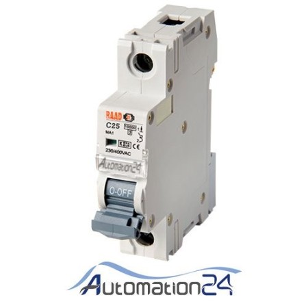 Raad Single-Phase 25 Amp Type C Miniature Circuit Breaker