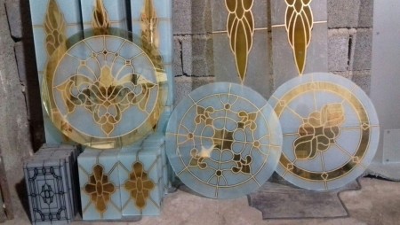 Decorative glass and mirror work, decorative glass, Tiffany, stained glass...