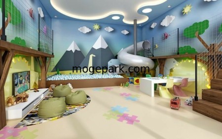 Designing the decoration of the play area and the play equipment of the play house