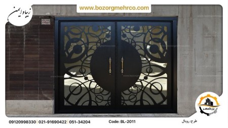 Prefabricated metal door construction with laser design