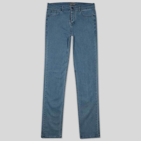 شلوار جین قد 120 راسته سبزآبی 111080-5