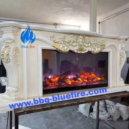 Electric fireplace, BLUE FIRE modern electric fireplace