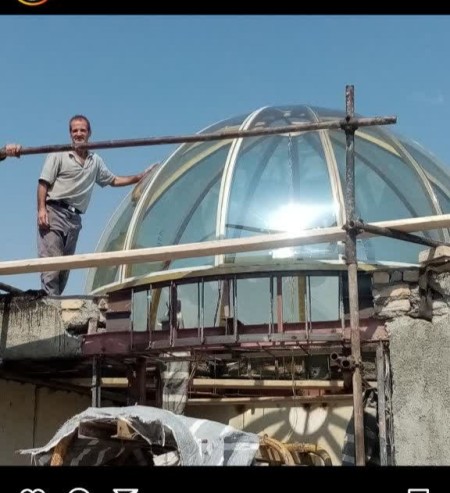 Bending glass, showcase, skylight