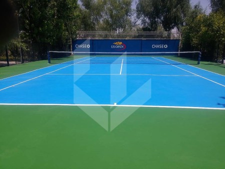 Specialized implementation of hard court tennis in the club