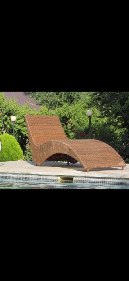 Helal model rattan poolside bed