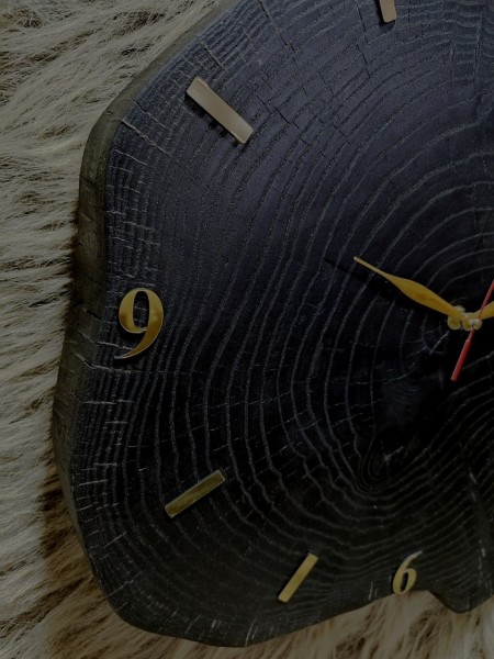 Rustic wooden wall clock