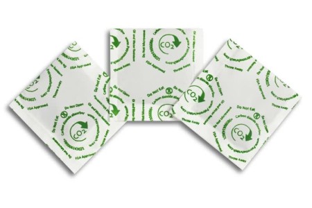 Carbon dioxide absorbent sachet