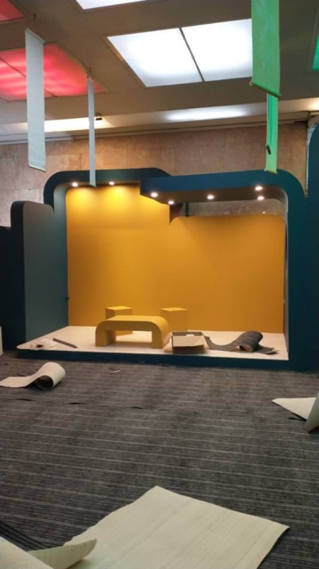 Cabinet making in the campus Implementation of an exhibition stand in Tehran
