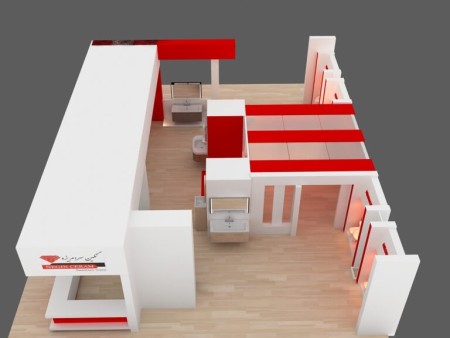 Cabinet making in the campus Implementation of an exhibition stand in Tehran