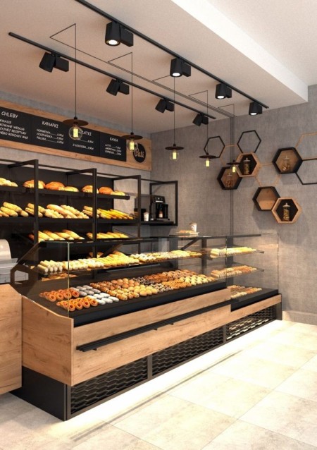 Fancy bread shop design and equipment